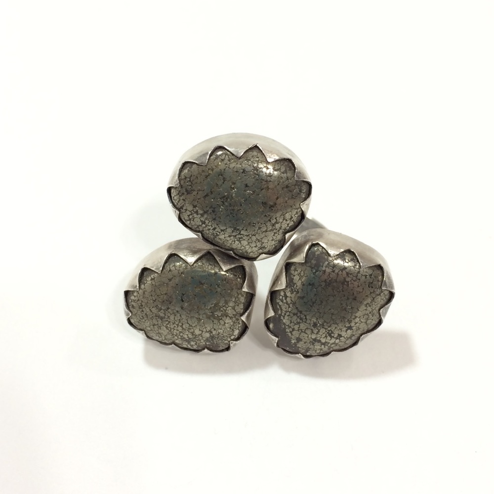 Chan Luu Triple Pyrite Silver Ring size 7 1/2